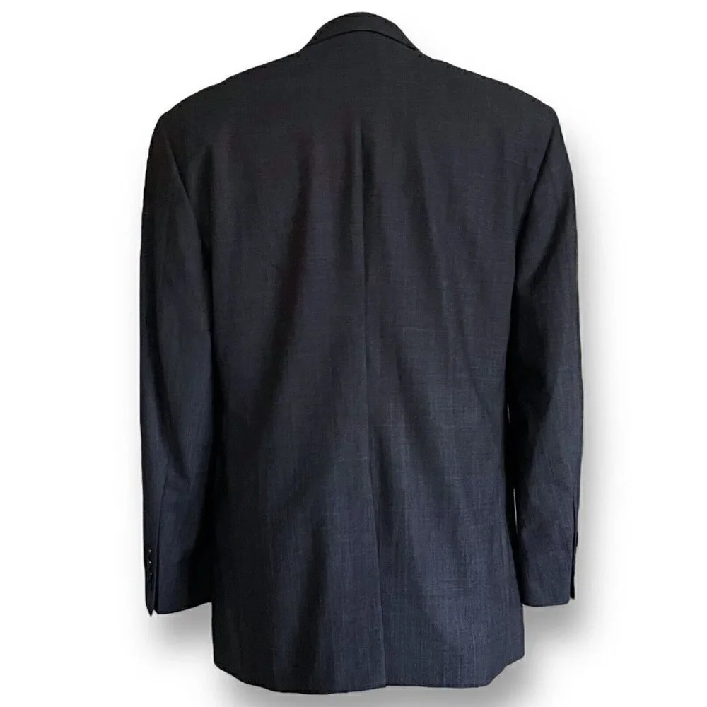 Brooks Brothers 346 Mens Blazer Sz 42R Gray Glen Plaid Stretch Wool Two Button